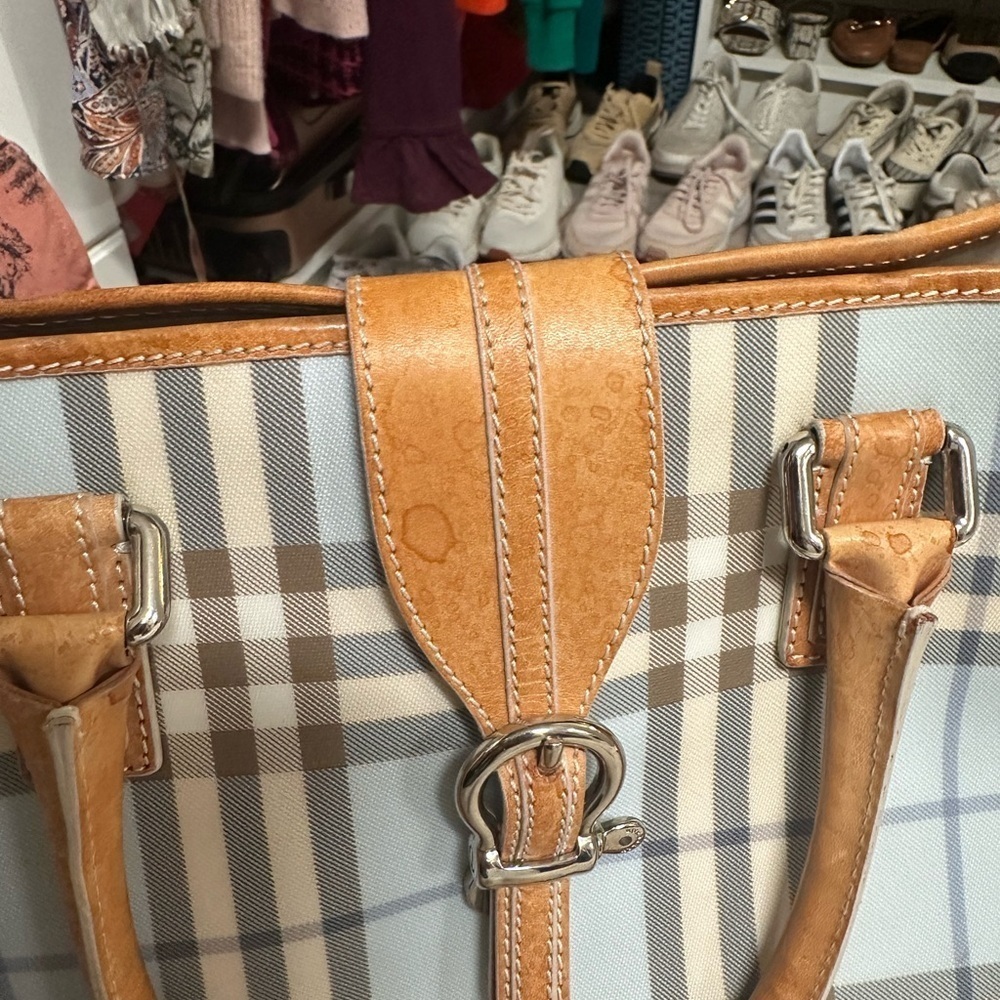 Burberry Eden Nova Check Handle Bag in Blue - Picture 13 of 15